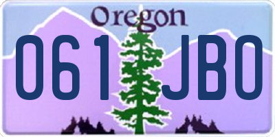 OR license plate 061JBO