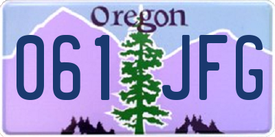 OR license plate 061JFG