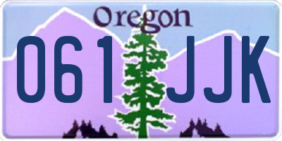OR license plate 061JJK