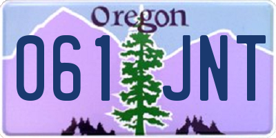 OR license plate 061JNT