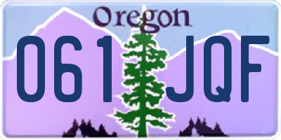OR license plate 061JQF