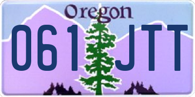 OR license plate 061JTT