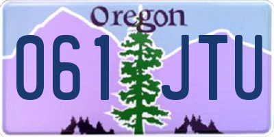 OR license plate 061JTU