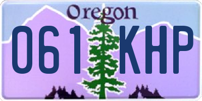 OR license plate 061KHP