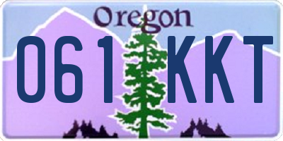 OR license plate 061KKT