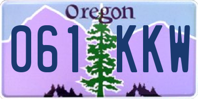 OR license plate 061KKW