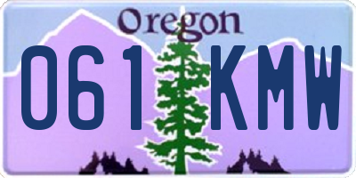 OR license plate 061KMW