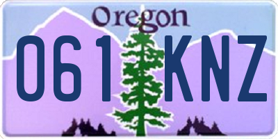 OR license plate 061KNZ