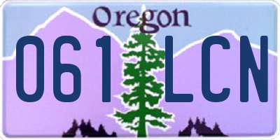 OR license plate 061LCN
