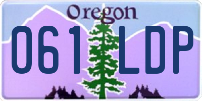 OR license plate 061LDP