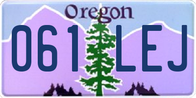 OR license plate 061LEJ