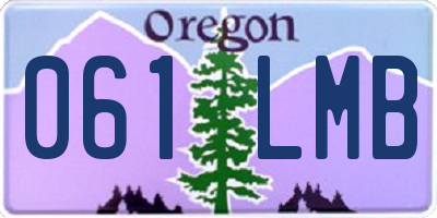 OR license plate 061LMB