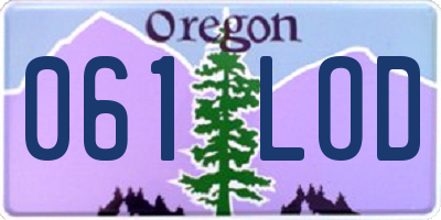 OR license plate 061LOD