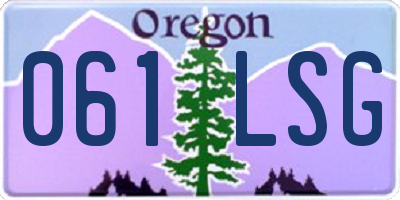 OR license plate 061LSG