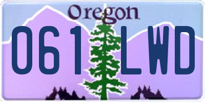 OR license plate 061LWD