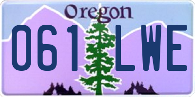 OR license plate 061LWE