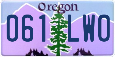 OR license plate 061LWO