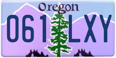 OR license plate 061LXY