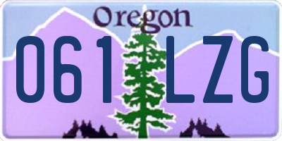 OR license plate 061LZG