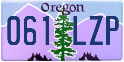 OR license plate 061LZP