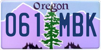 OR license plate 061MBK