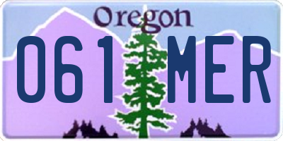 OR license plate 061MER