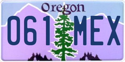OR license plate 061MEX