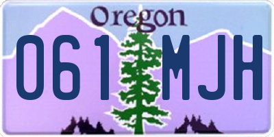 OR license plate 061MJH