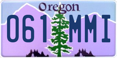 OR license plate 061MMI