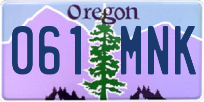 OR license plate 061MNK