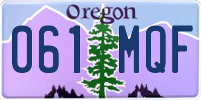 OR license plate 061MQF