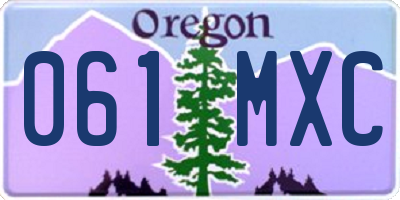 OR license plate 061MXC