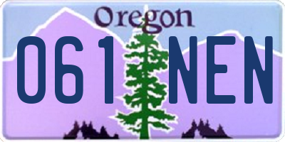 OR license plate 061NEN