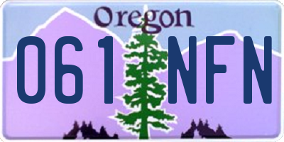 OR license plate 061NFN