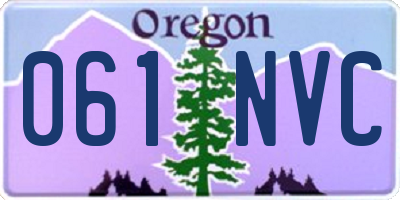 OR license plate 061NVC
