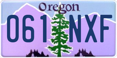 OR license plate 061NXF