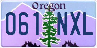OR license plate 061NXL