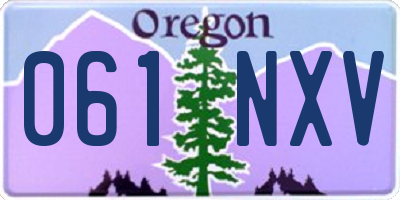 OR license plate 061NXV