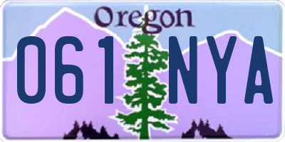 OR license plate 061NYA