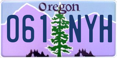 OR license plate 061NYH