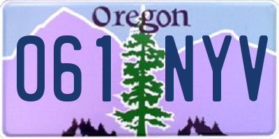 OR license plate 061NYV