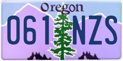 OR license plate 061NZS