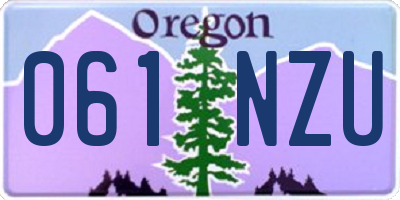 OR license plate 061NZU