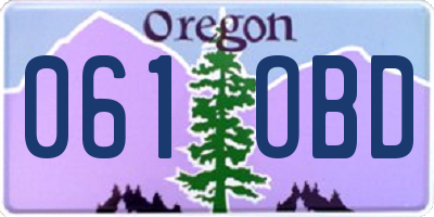 OR license plate 061OBD