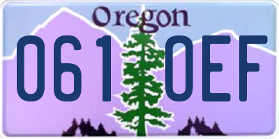 OR license plate 061OEF