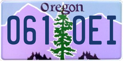 OR license plate 061OEI