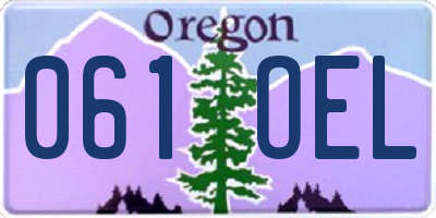 OR license plate 061OEL
