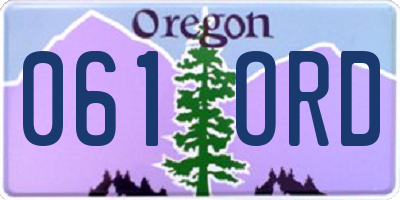 OR license plate 061ORD