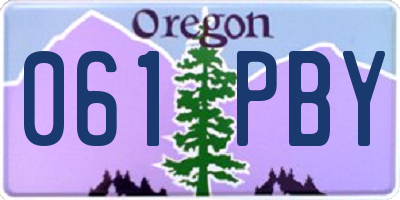 OR license plate 061PBY
