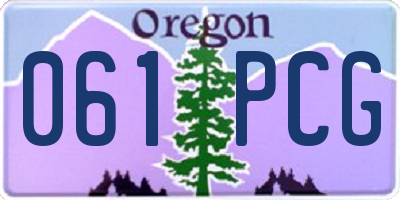 OR license plate 061PCG